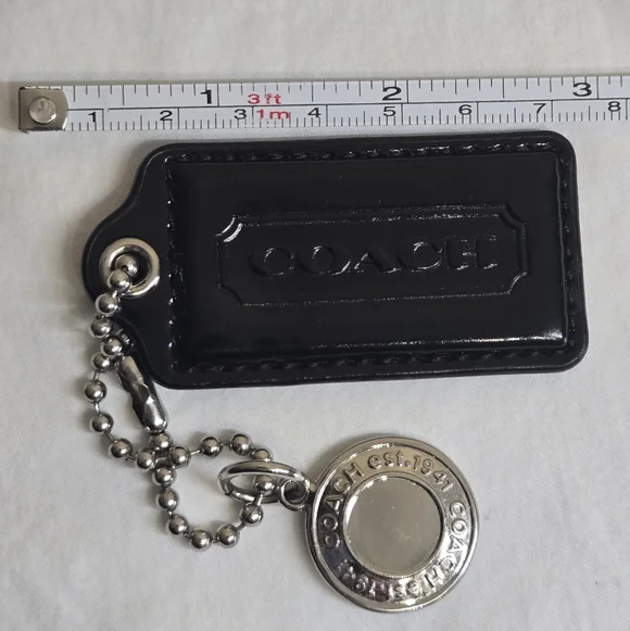 Coach Black Hangtag With Silver Charm - Picture 3 of 3